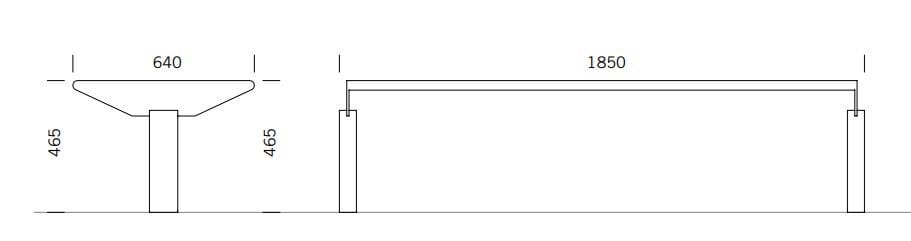 Скамья из нержавеющей стали без спинки BENKERT BANKE Siardo ARCH-00147652 - Вид №2