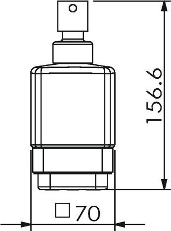 21821A Дозатор подвесной цвет хром LANGBERGER LEDRO - Вид №3