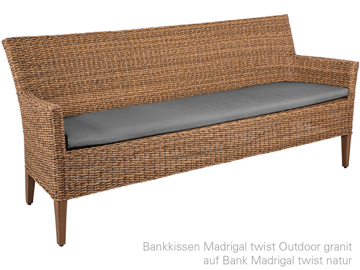 94.00.0237 Скамья Мадригал 3-х местная Твист натуральный / борнео Mbm  - Вид №4