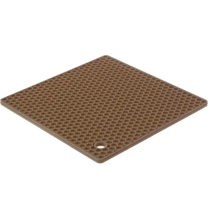 Прихватка/подставка под горячее 17x17x0.5 см силикон цвет мокко 18581683 STLM-2167484