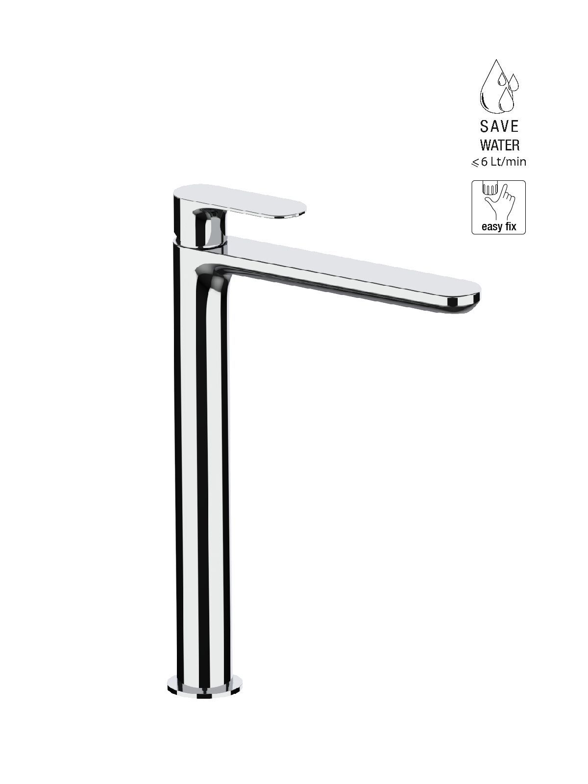 Высокий смеситель для раковины без слива Rubinetterie Frattini Lea ARCH-00096763 - Вид №1