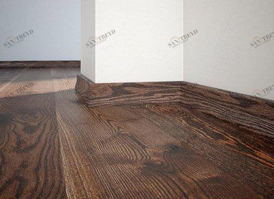 Плинтус Barlinek Кофе Шпонированный Ясень (Гладкая) 2200х58 мм 1010000132