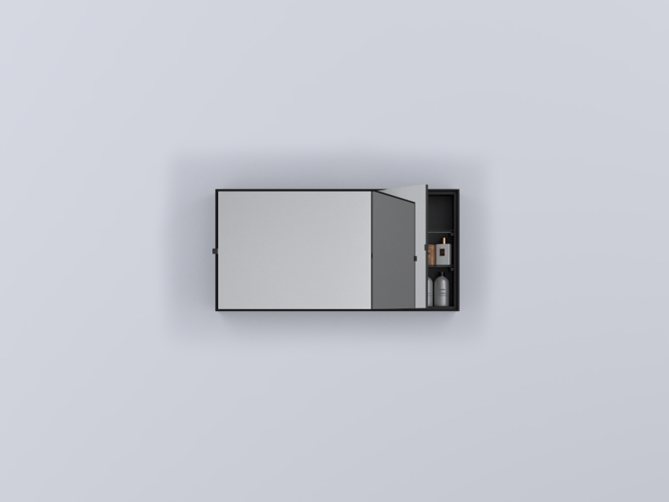 SPSB-NM Simple Box: Зеркальный шкафчик горизонтальный с крашенным корпусом cielo Arcadia Ceramica Cielo 