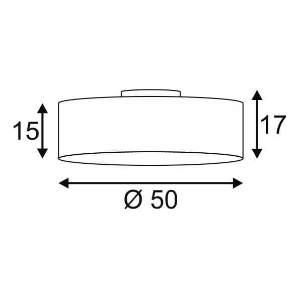 Потолочный светильник круглый белый Tenora 156051 SLV TENORA WHITE 00-3890368 Белый  - Вид №2