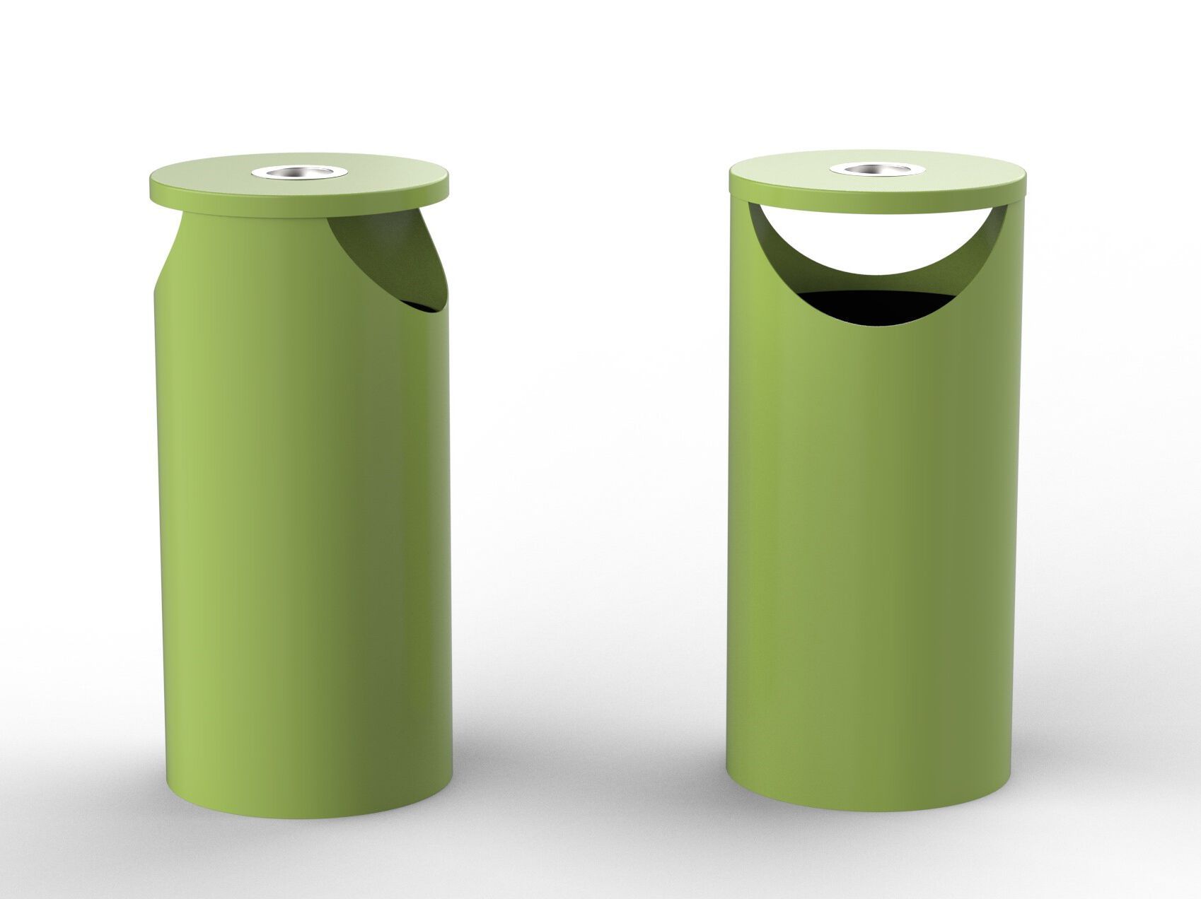 Держатель для мусора из листового металла с пепельницей с крышкой для наружного использования CITYSì SOULE ARCH-00113204 - Вид №1