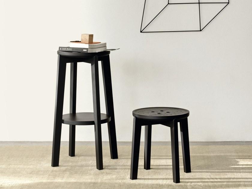 Very Wood Высокий табурет из дуба с подставкой для ног Rond sun-id-1356537 - Вид №1