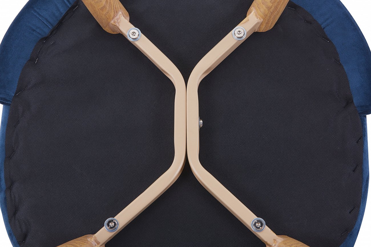 Стул с мягкой обивкой ярко-голубой с ромбами "Лион" STOOL GROUP ДИЗАЙНЕРСКИЕ 00-3881974 Голубой  - Вид №5