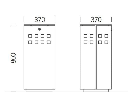 Нержавеющая сталь открытый мусорный бак BENKERT BANKE мусорное ведро ARCH-00047573 - Вид №2