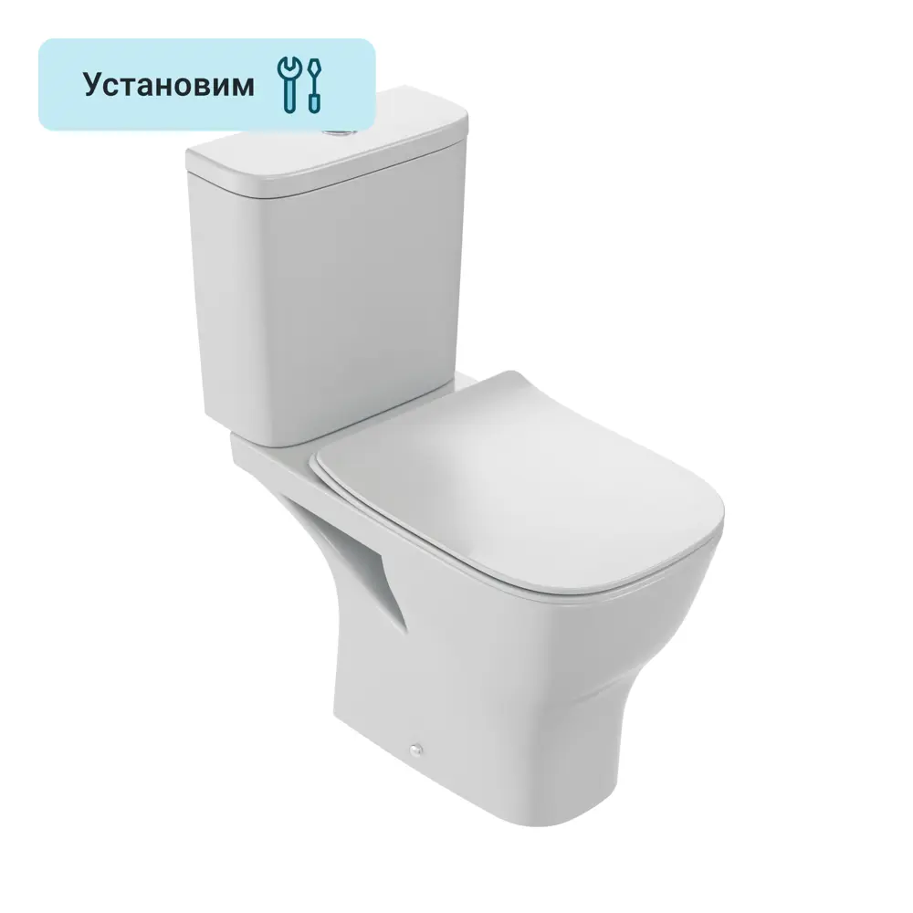 Унитаз-компакт Jacob Delafon Struktura безободковый сиденье с микролифтом двойной смыв STLM-2014053