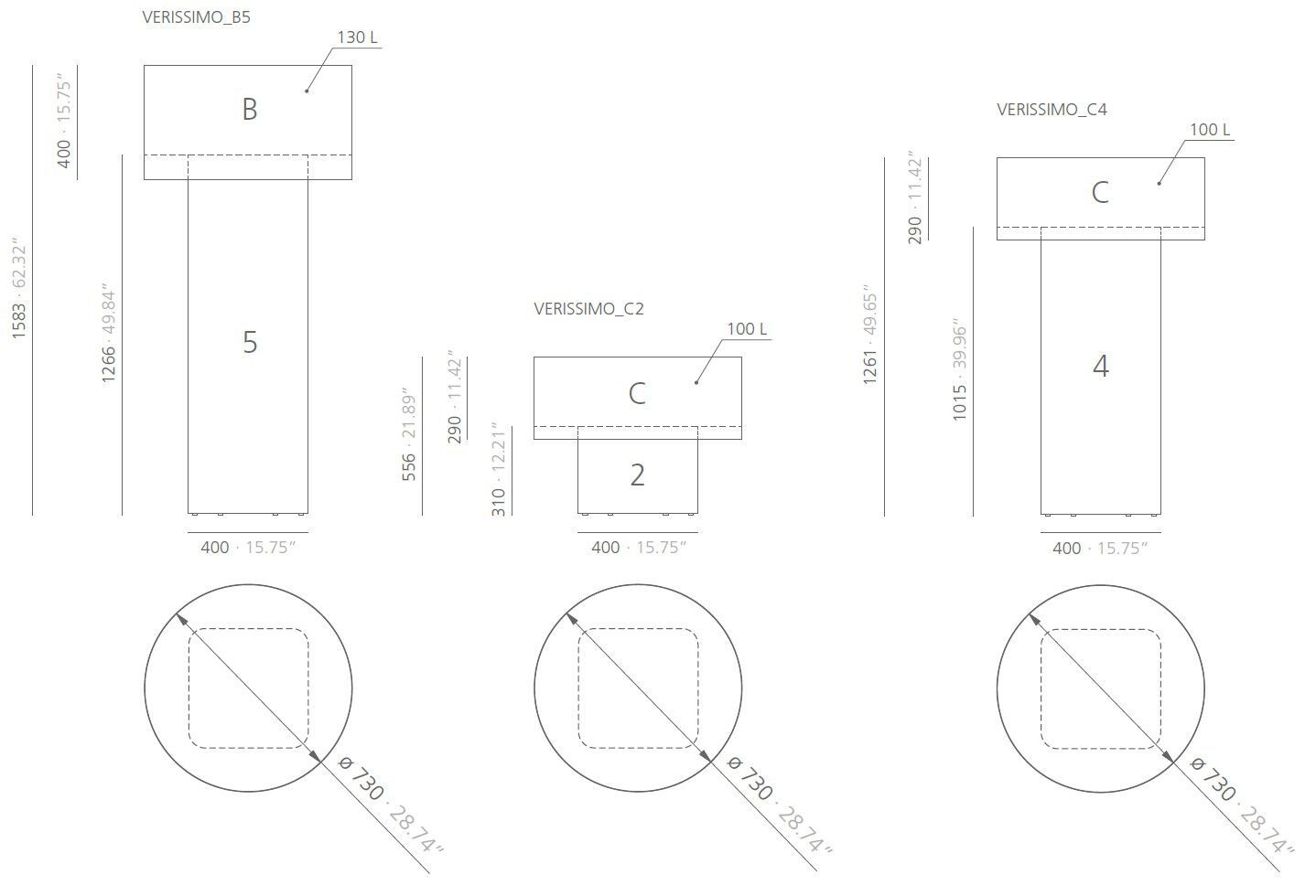 Круглая металлическая ваза Systemtronic Advanced ARCH-00112432 - Вид №4