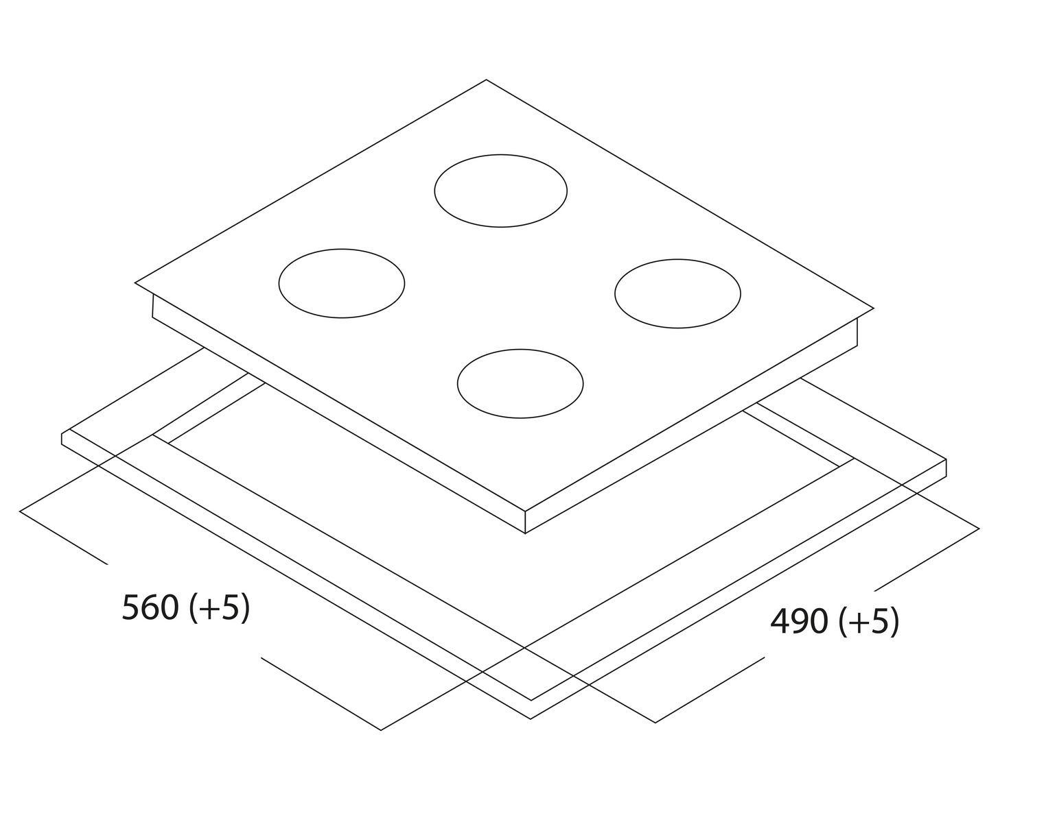 9136656 Газовая варочная поверхность Oasis P-GWR STDN-0066582 - Вид №6