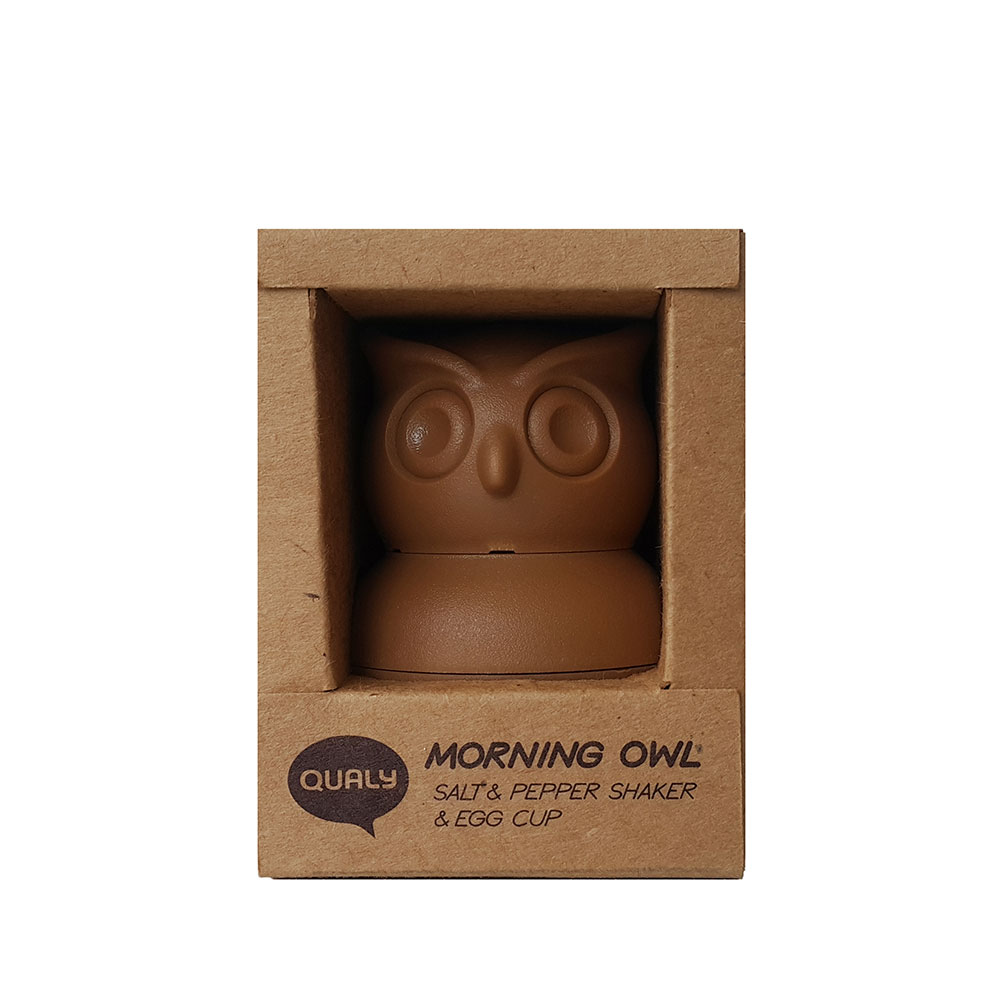 QL10236-BN Набор для завтрака morning owl коричневый Qualy  - Вид №4