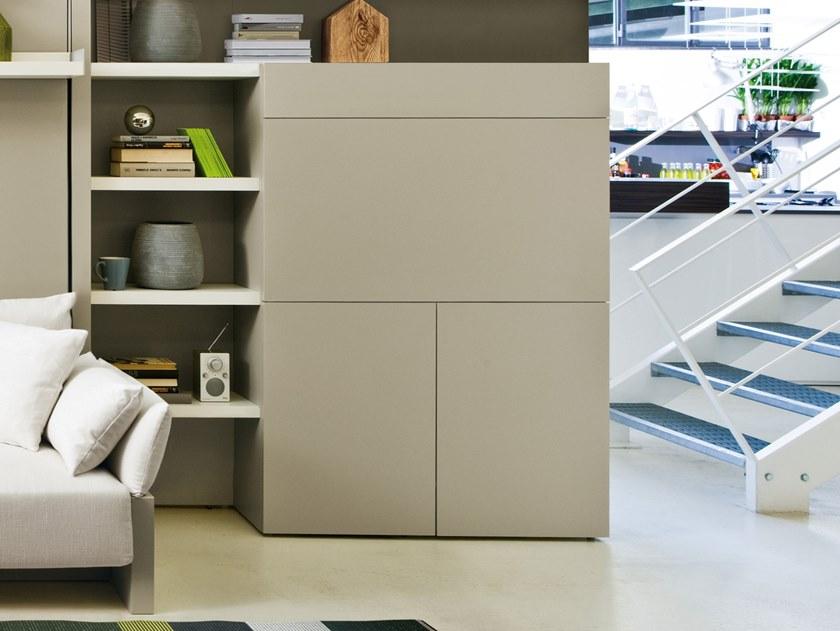 CLEI Самонесущая стенка из лакированного меламина с письменным столом Home office sun-id-1490283 - Вид №1