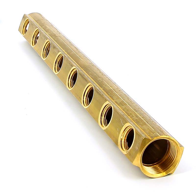 Коллектор ВВ 1" магистральный TIEMME 8 выходов 1/2"В 50мм 1970006 - Вид №1