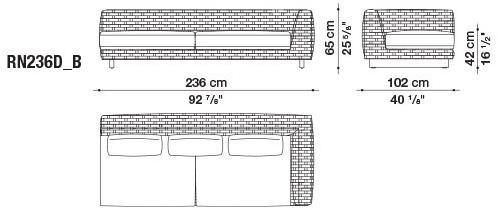B&B Italia Outdoor Диван Textilene Ray outdoor sun-id-1456367 - Вид №4