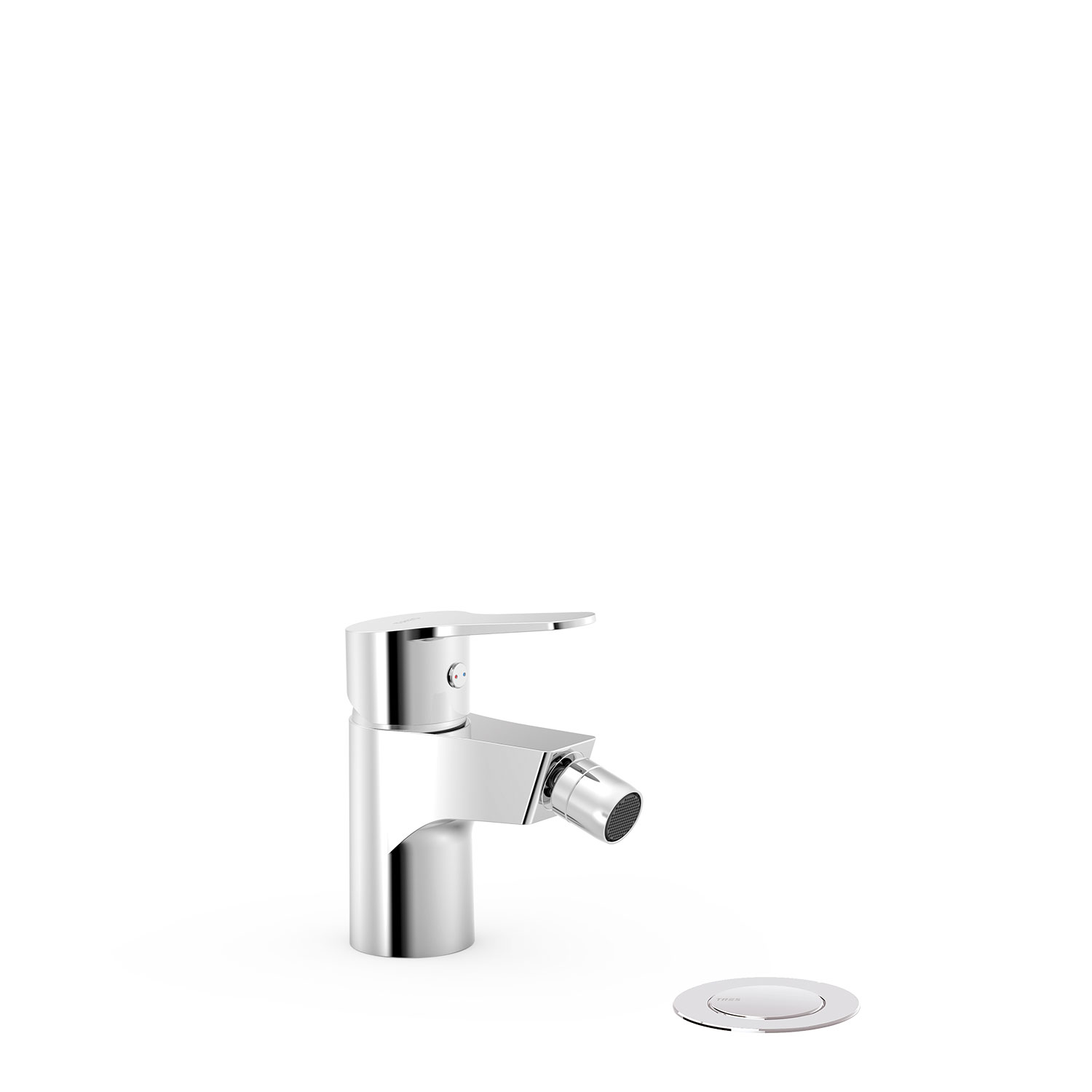 Базовый смеситель для биде с одной ручкой и сливным клапаном Click-clack-21512010D TRES Base