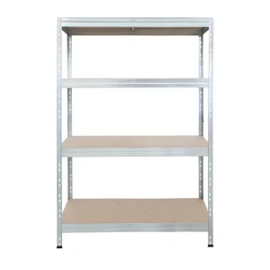 Стеллаж AR Shelving Rivet 4 полки 40x180x100 см нагрузка на полку до 200 кг металл оцинкованный цвет серебро 89096682 STLM-2175749