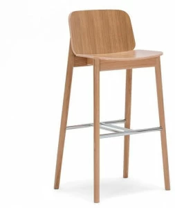 Paged Высокий табурет из бука со спинкой Prop