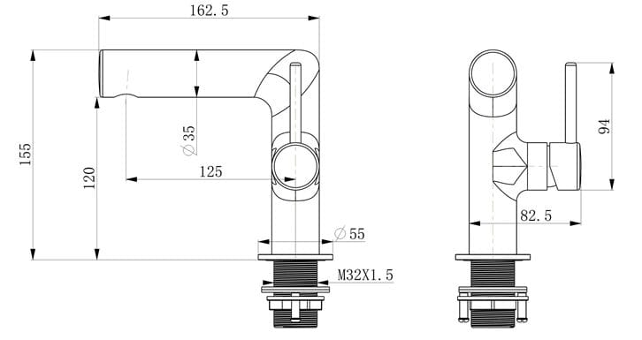 Однорычажный смеситель для раковины Fontana Showers блеск ARCH-00102518 - Вид №15