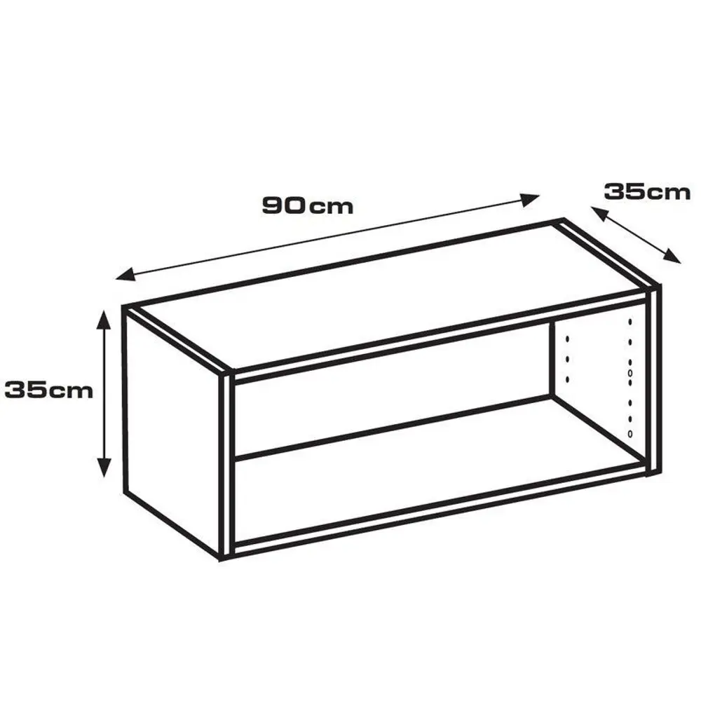 Каркас навесной, ЛДСП, 90х35х35 см, цвет белый DELINIA STLM-2084268