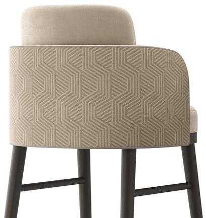 FRATO Бархатный высокий табурет с подлокотниками  Fup270004aae  - Вид №2