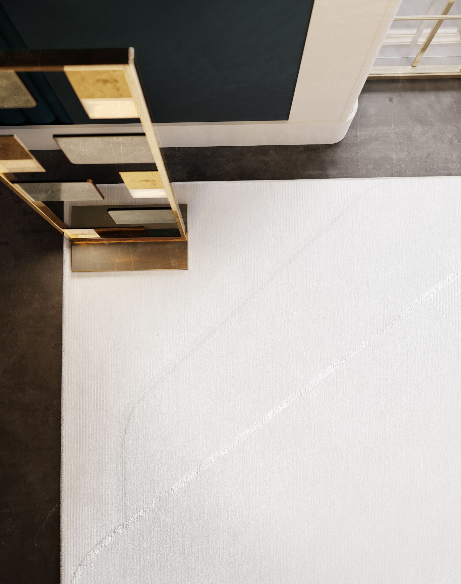 Прямоугольный ковер ручной работы из шерсти и шелка Tapis Rouge абстракция ARCH-00056901 - Вид №4