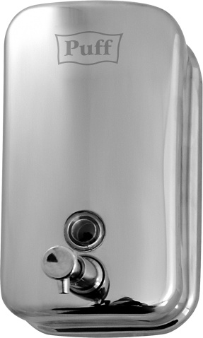 1402.091 Дозатор для жидкого мыла из нерж стали антивандальный 8615 PUFF  - Вид №4