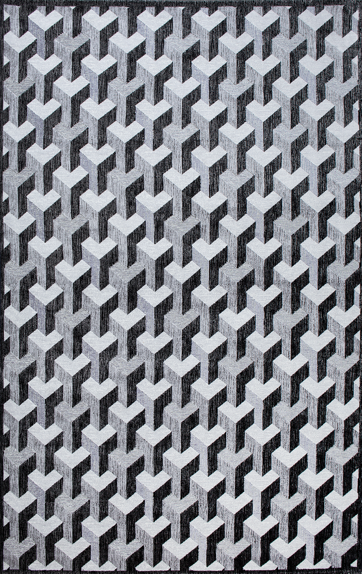 82186655 Ковер вискоза Рим 703X 195x280 см цвет черный STLM-0021604 CTIM 