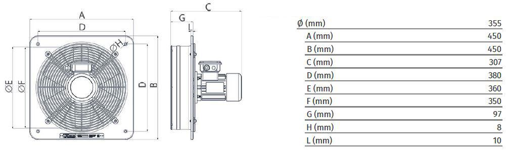 Vortice Осевой вентилятор для потенциально взрывоопасных сред E-atex 40313 - Вид №4