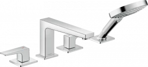 32553000 Metropol Смеситель на край ванны на 4 отверстия с рычажными ручками Hansgrohe