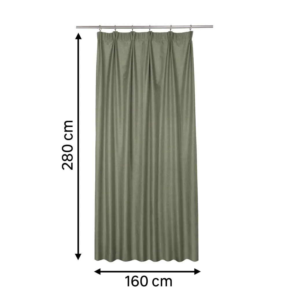 Штора на ленте блэкаут Inspire Trebol 160x280 см цвет зеленый 88311177 STLM-2047429  - Вид №1