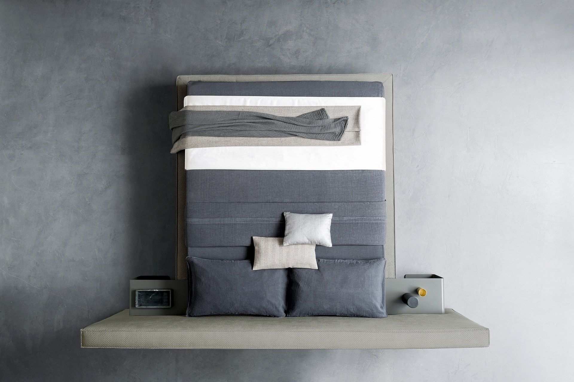 Двуспальная кровать для хранения ткани с мягким изголовьем Felis Bedstories ARCH-00081168 - Вид №16