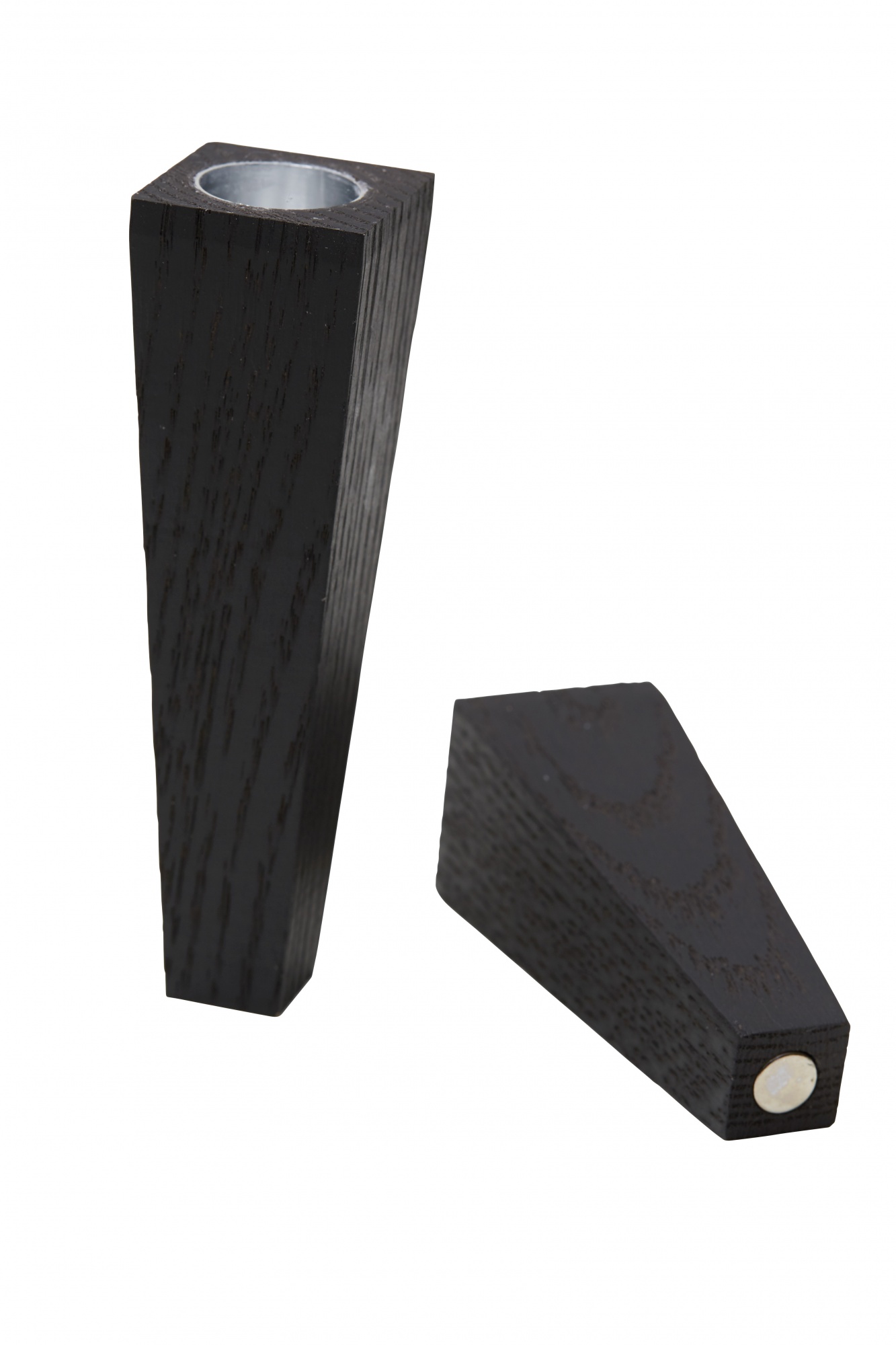 982910 Магнитные подсвечники для высоких свечей (черный дуб) 3x9/3x12см, набор 2шт;LIND DNA 