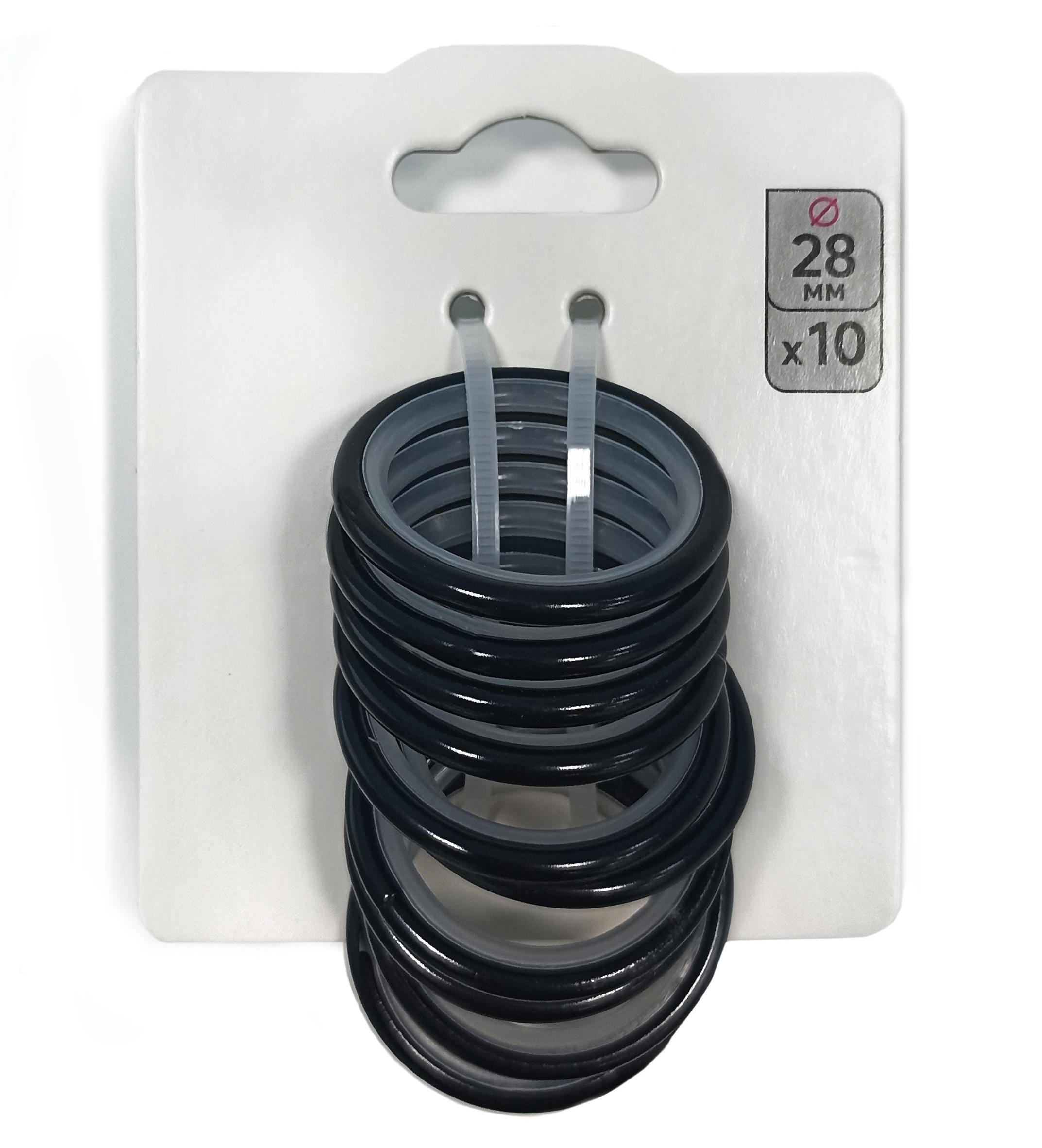 Кольца с крючками Santreyd для карнизов, черные матовые, 10 шт 87691232 STLM-0075097 - Вид №1