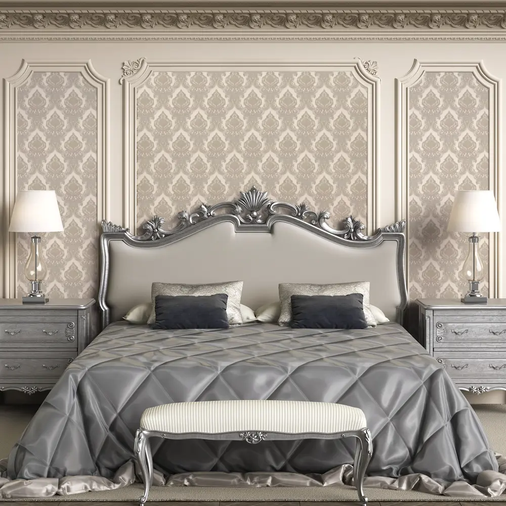 Обои флизелиновые OVK Desing Баккара бежевые 1.06 м 10180-05 82637402 STLM-2043634 OVK DESIGN - Вид №3