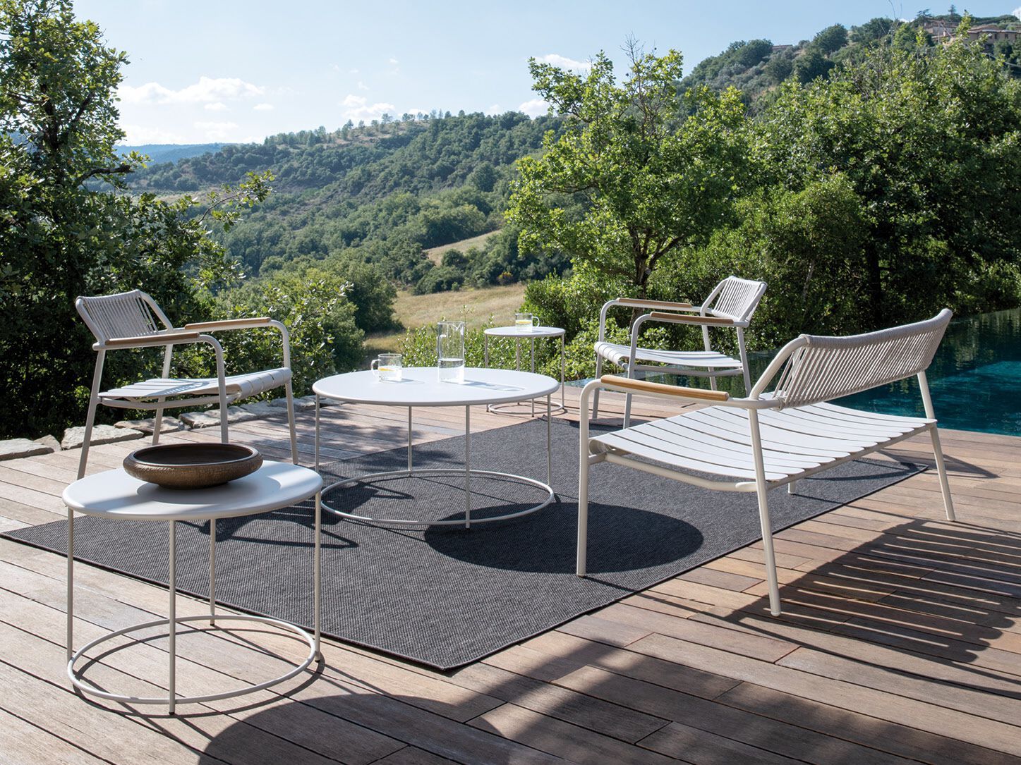 Алюминиевый и веревочный 2-местный садовый диван Vermobil Verdea Rope ARCH-00086542 - Вид №3