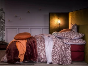 Alexandre Turpault Кровать из хлопка с рисунком и цветочными мотивами Lutece