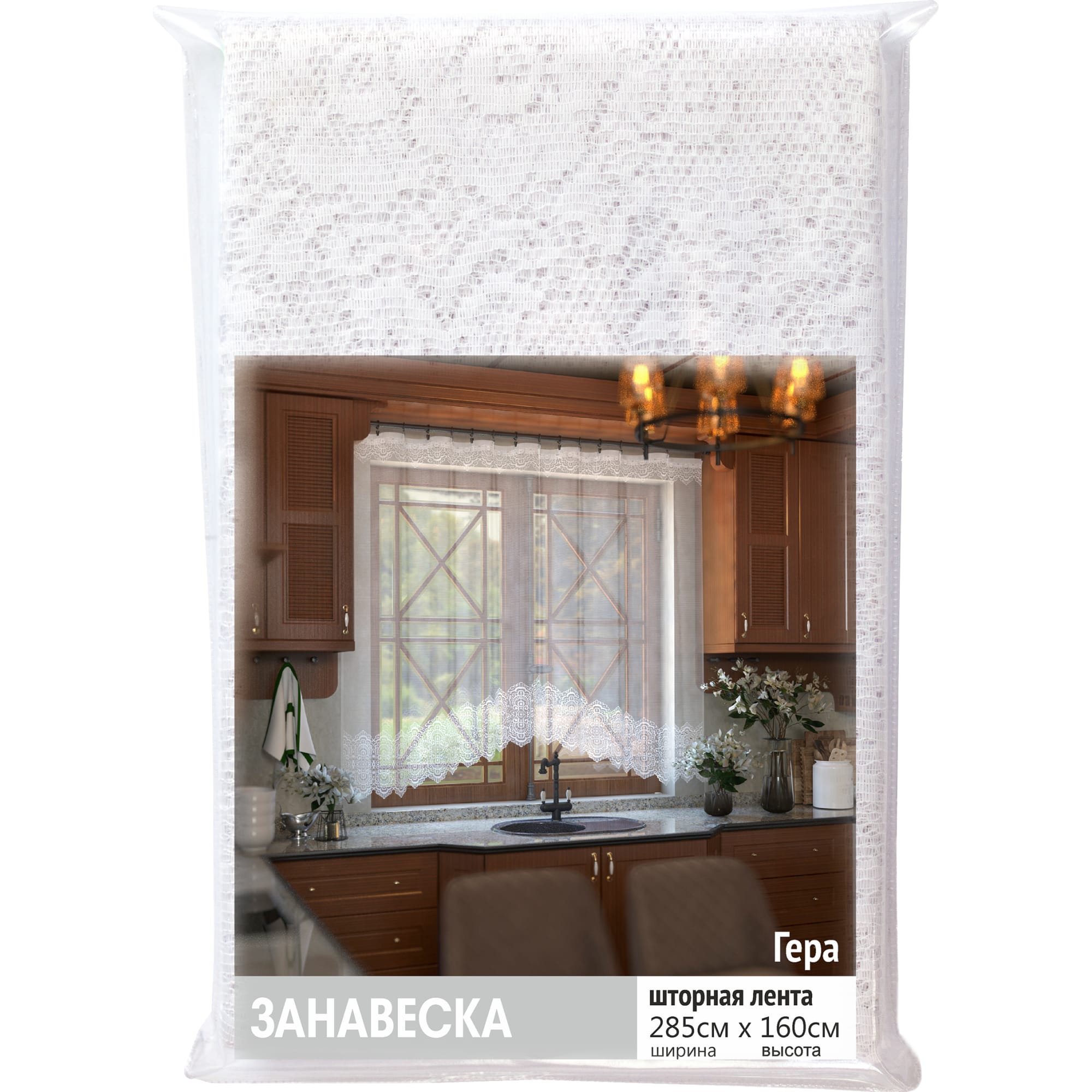 82633556 Тюль на ленте для кухни «Гера» 285х160 см цвет белый Santreyd  - Вид №6