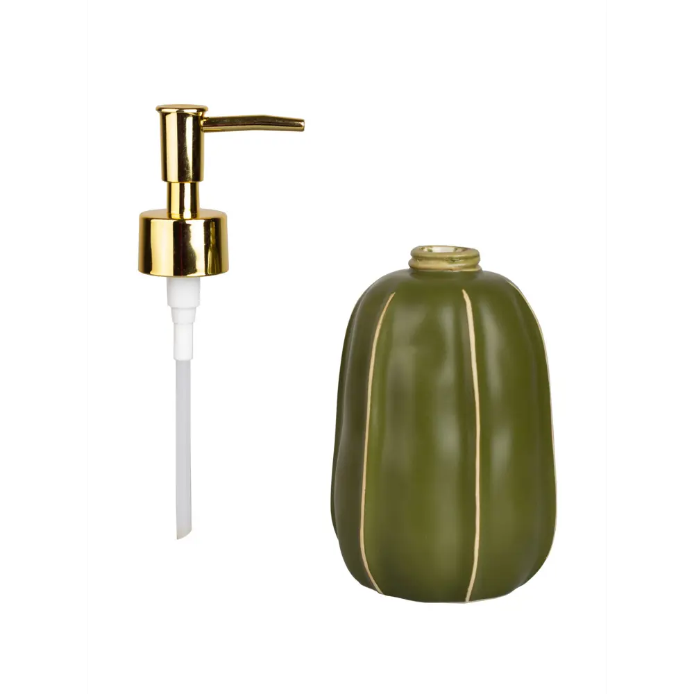 Дозатор для жидкого мыла Аквалиния Агава керамика цвет зеленый STLM-2016188 - Вид №2