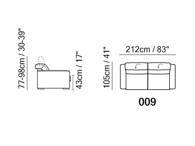 Кожаный диван Natuzzi Italia Диез ARCH-00131950 - Вид №2