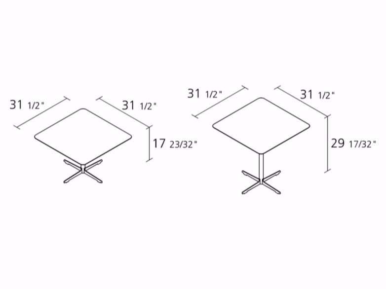 Квадратный стол со спицами Alias Cross Table ARCH-00008364 - Вид №1