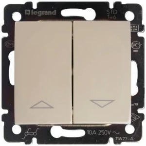 Выключатель для жалюзи Legrand VLN, цвет слоновая кость 82655679 STLM-2147005