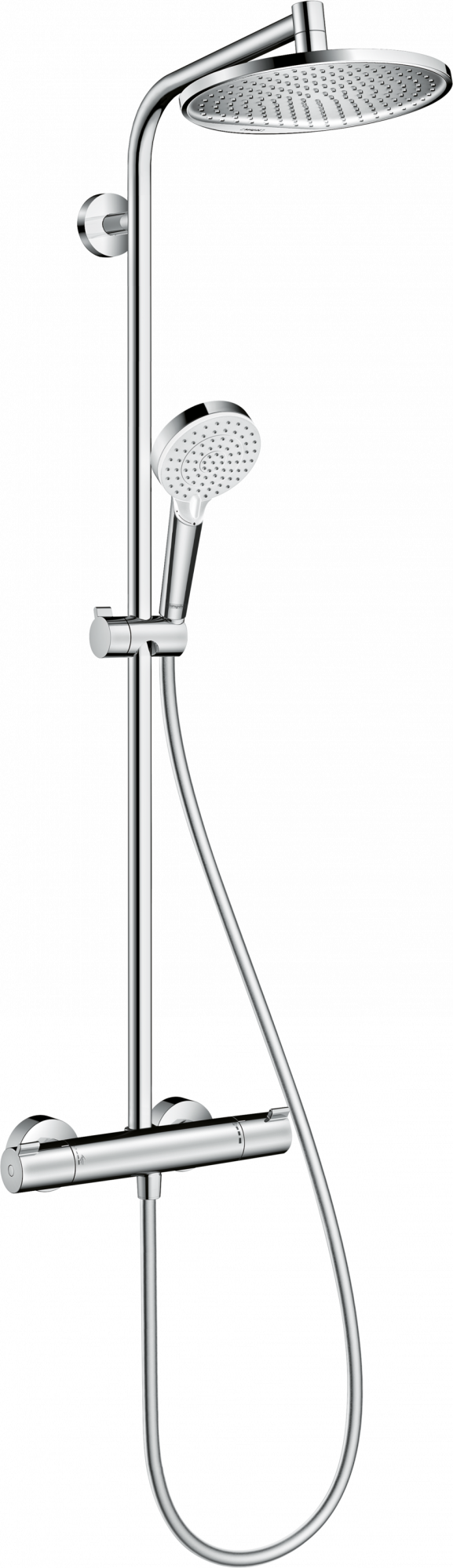 27268000 Crometta S Showerpipe 240 1jet EcoSmart 9 л / мин с термостатом Hansgrohe 