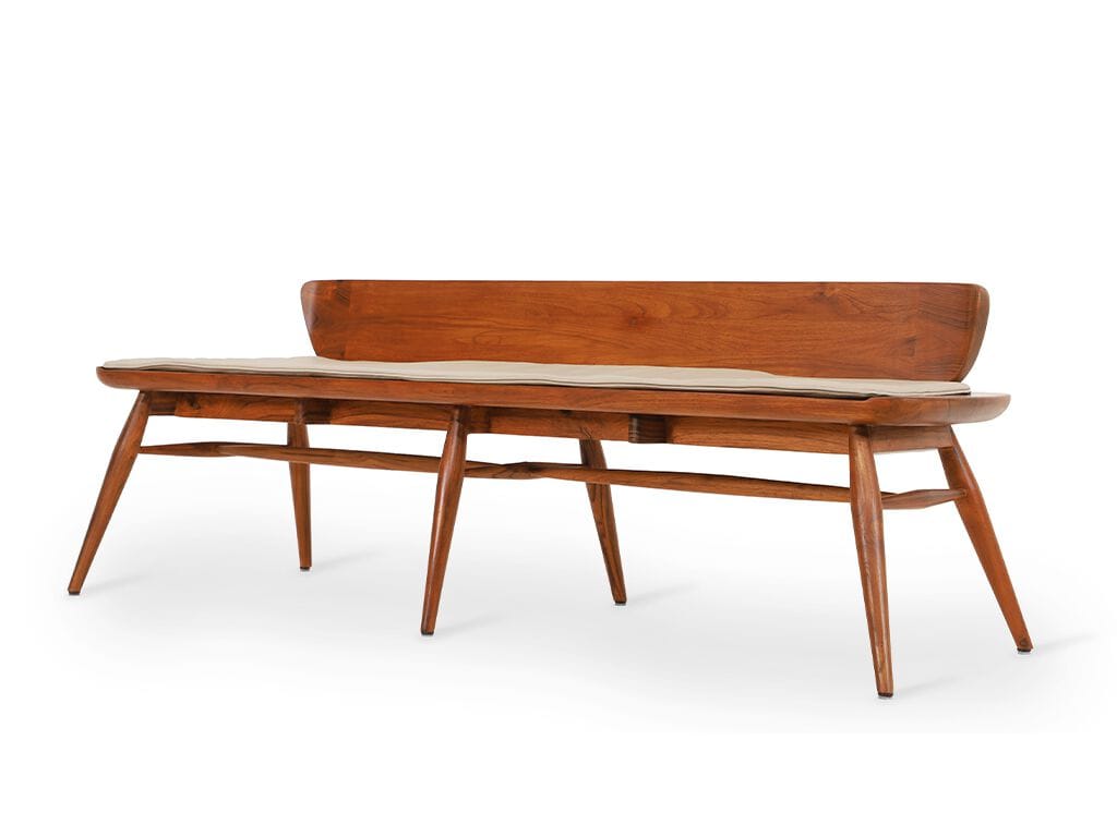 Скамейка из тикового дерева со спинкой Alankaram BUYUK ARCH-00138073 - Вид №1