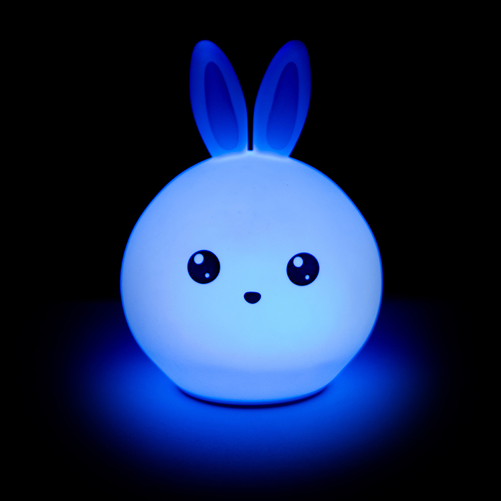 Ночник детский "Веселый зайчик с голубыми ушами" LITTLE LOVELY COMPANY  281703 Белый Santreyd  - Вид №4