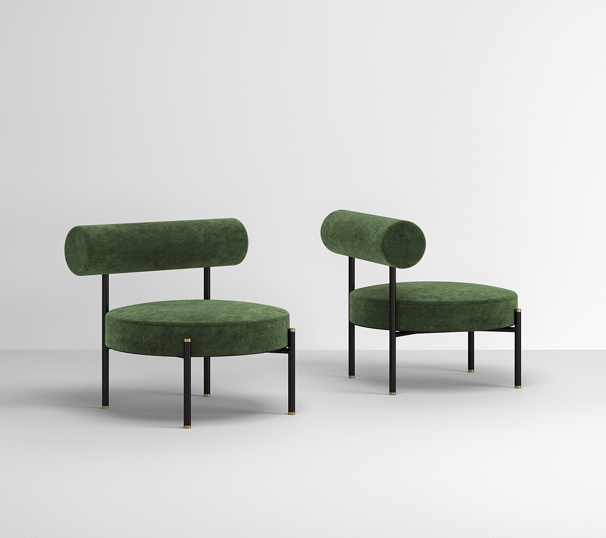 Ex.T Rest lounge chair Кресло для отдыха, обитое зеленым бархатом EXRESTLOUNGE/VEGR  - Вид №2