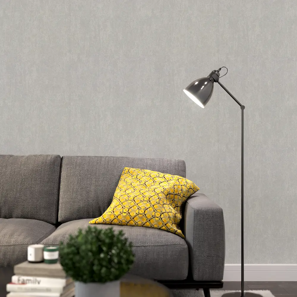 INSPIRE Tamula — флизелиновые обои светло-серые для идеальных стен 89365213 STLM-0824280 - Вид №2