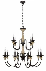 Подвесная люстра Crystal Lux Casa SP8+4 черная CRYSTAL LUX ДИЗАЙНЕРСКИЕ, CASA 109302 Черный