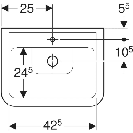 275150000 Hакладная раковина Geberit Renova Plan Geberit  - Вид №2