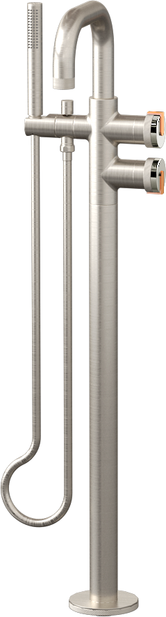 E-11557-R1PC-L1RG-BNi Смеситель напольный отдельностоящий (внешняя часть) GRAFF MOD+